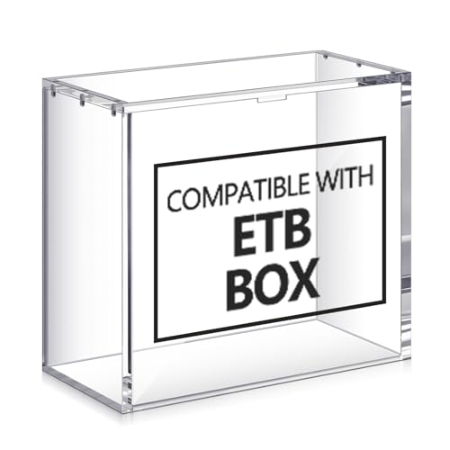 Image of Cinnvoice 1 Pcs Acrylic Magnetic Case Booster Box Protective Case Stackable 4mm Thick Magnetic Closure Gifts for Collectors, Cards Not Included (Compatible with Etb)