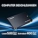 fanxiang S101 128GB SATA III 2,5-Zoll SSD Interne Festplatte, 500MB/s Lesen, 400MB/s Schreiben, SLC-Cache & 3D TLC NAND, für Laptops, Desktop-PCs und Spielkonsolen, Schwarz