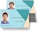 All business Cards Of Business Design, Simple and Eegant Gray Blue and Goose Yellow Collision, Front and Back 1nk Printing