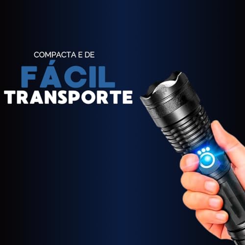 Lanterna Tatica Militar, Profissional, USB, T9 P90, Led De Alta Potencia Com Zoom De Longo Alcance M