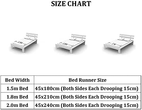 Qfwmcw Golden Flower Bed Runner Bed Runner Hotel Satin Jacquard Bed Cover Bed Scarves Bedding Scarf Protection Decoration For Bedspread Pillowcase King Size #TOP3