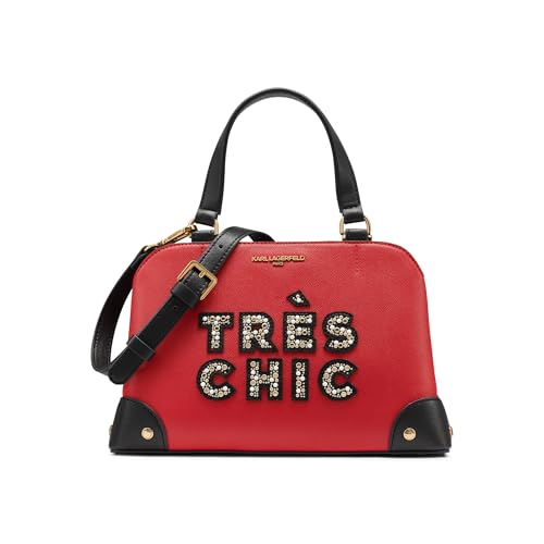 Karl Lagerfeld Paris Maybelle Satchel, Crimson