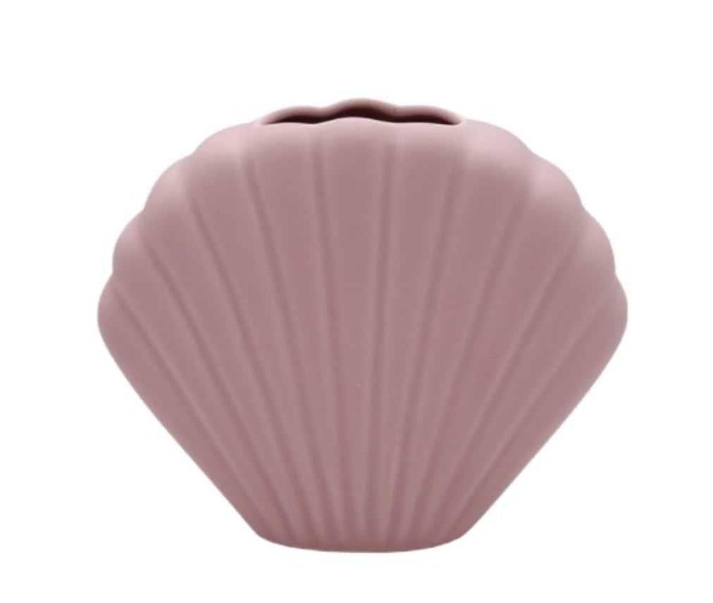 Vase Flowers Vases for Decor Ceramic Decorative Shell Flower Chic Elegance Centerpieces For