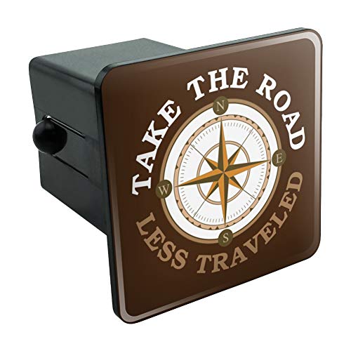 GRAPHICS & MORE Take The Road Less Traveled Compass Tow Trailer Hitch Cover Plug Insert 2