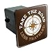 Graphics and More Take The Road Less Traveled Compass Tow Trailer Hitch Cover Plug Insert 2"