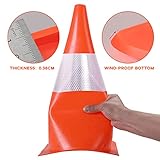 Warnkegel 30cm,4 Stück Verkehrshütchen Markierungshütchen,stapelbar Warnleitkegel Leitkegeln,Verkehrskegel,Straße Sicherheit Markierungshütchen für Outdoor Aktivitäten und Festliche Veranstaltungen
