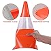 Warnkegel 30cm,4 Stück Verkehrshütchen Markierungshütchen,stapelbar Warnleitkegel Leitkegeln,Verkehrskegel,Straße Sicherheit Markierungshütchen für Outdoor Aktivitäten und Festliche Veranstaltungen
