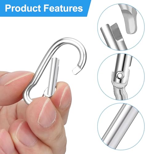 9 Stück Karabiner Klein Schlüsselanhänger Mini Karabinerhaken Karabiner Schlüsselanhänger Bunt Aluminium für Outdoor Camping Zuhause Wandern