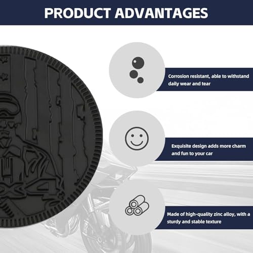 Image of National Flag Veteran 3D Metal Car Badge Emblem Decals Compatible with Jeep Wrangler Vehicles Trucks