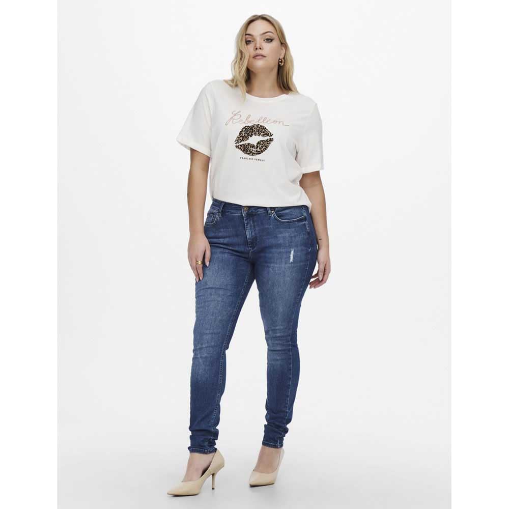 ONLY Carmakoma Damen Skinny-fit-Jeans Carwilly Reg Skinny Jeans DNM Tai Noos