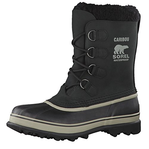 Sorel Caribou, Stivali da Neve Impermeabili Uomo, Nero (Black Tusk), 49 EU