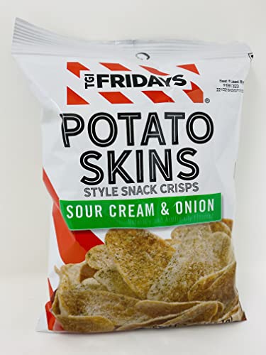 Tgi Fridays Potato Skin Style Variety | Cheddar And Bacon | Sour Cream & Onion Bundled With Kokobunch Kit 2 - 3Oz Pack #TOP3