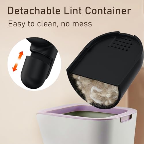 Image of Portronics Lint X Rechargeable Fabric Lint Remover with 6 Stainless Steel Blades, 3 Speed Modes, LED Display, Detachable Lint Container, 70-Min Runtime, Type-C Charging, for Clothes & Car Interiors