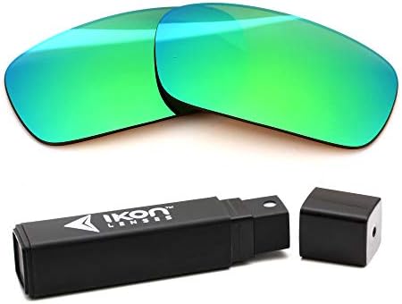 IKON LENSES Polarized Replacement Lenses For Oakley Fives Squared Sunglasses (Emerald Green Mirror)