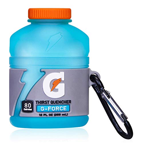 Funnysoul Case For Airpod 2Nd/1St, Blue Sport Bottle Air Pods 1/2 Cover For Girls Teens Kids, Cute Fun Fashion Cartoon Design Skin, Full Protective Accessories Keychain For Airpods 2&1 Charging Cases #TOP1