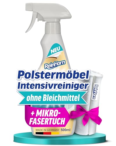 REINHORN Polsterreiniger mit Molekularbrecher ohne Wiederverschmutzung durch Tensidfreie Formel - Spezial Intensivreiniger für Textilien und Leder - Reiniger für Sofa, Couch, Auto, Polster, Teppich