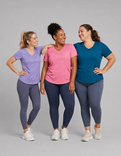 Image of 5 Pack Women's Quick Dry Short Sleeve T Shirts, Athletic Workout Tee Tops for Gym Yoga Running