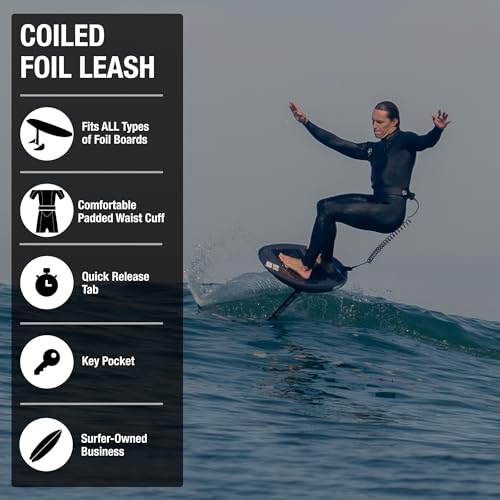 image for Ho Stevie! Foil Waist Leash for Hydrofoil Boards - No Drag in Water, N