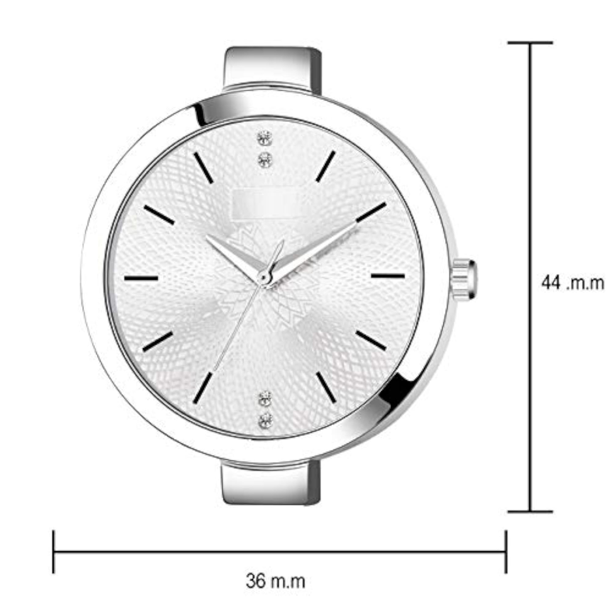 Women's Grey Dial Stainless Steel Round Analog Watch