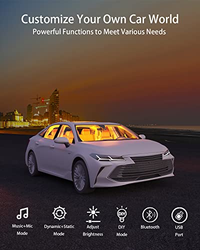 Keepsmile Interior Car Lights Accessories APP Control with Remote Music Sync Color Change RGB Under Dash Car Lighting with USB Charger 12V 2A Led Lights for Jeep Truck - Thumbnail 5