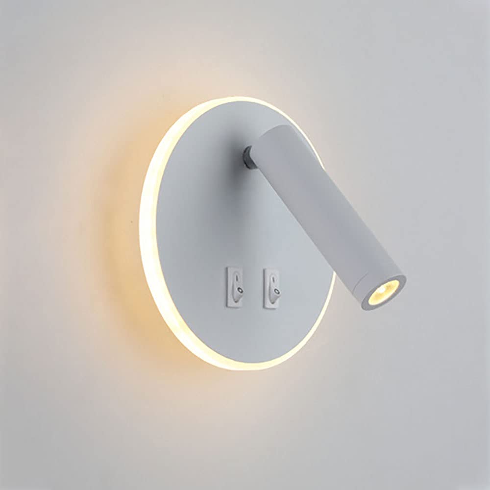 Applique da Parete per Camera da Letto, Illuminazione da Comodino in Vetro Vintage per Camera da Letto, Finitura d, Applique da Parete per Interni cablata con Interruttore a manopola in Ottone PE