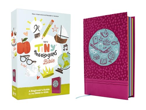 NIrV, Tiny Theologians Bible, Leathersoft over Board, Pink, Comfort Print: A Beginner’s Guide to the Bible – for Kids