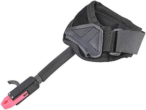 ZSHJGJR Archery Bow Release Aid Compound Bow Release Children Release Thumb Trigger Caliper Wrist Release Nylon Strap Quick Release for Youth Practice Training (Pink)