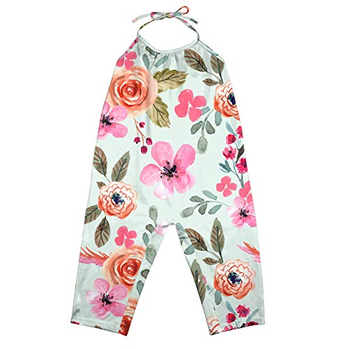 Little Story Girls Romper Set Toddler Girls Baby Kids Jumpsuit One Piece Floral Strap Romper Summer Outfits 4-5 Years Baby Clothing