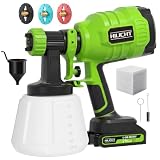 HILICHT Brushless Cordless Spray Gun, Suitable for viscosities up to 80 DIN/s, Comes with a 21V Battery, an air...
