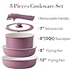 CAROTE 5pcs Pots and Pans Set, Nonstick Cookware Set Detachable Handle,kitchen essentials,RV kitchen pot and pan,Induction Cookware,Oven Safe,PFOA PFOS FREE,Purple #1