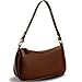 Shoulder Bags for Women Leather Hobo Sling Tote Handbag Retro Clutch Purse with 2 Removable Straps and Zipper Closure (brown)