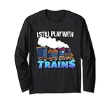 Cadeau conducteur de train J'aime les trains Manche Longue...