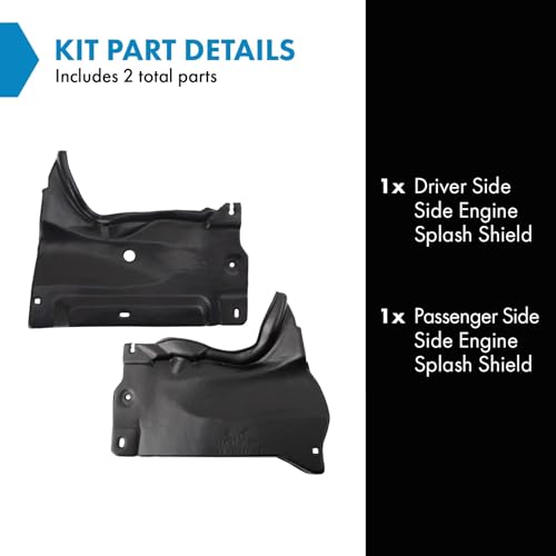 Image of TRQ Engine Splash Shield Driver & Passenger Side Compatible with 2010-2013 Mazda 3 2012-2015 5 MA1228114 MA1228115
