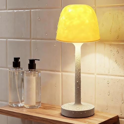 seenlast Lámpara de Ducha Impermeable con Proyector de Aurora Boreal y Galaxia   Luz Recargable para Baño con 16 Colores LED, Control Táctil y Mando a Distancia para Cabinas de Ducha, Bañeras