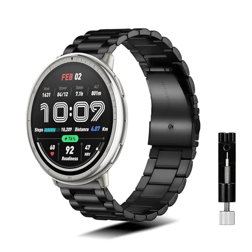 [NicMool] �o���h 20mm For Amazfit Active 3 Premium/Amazfit Active 2 Square/Active 2 /GTR Mini/GTS 4/4 Mini/3 �Ή� �����o���h �X�e�����X�� �����x���g 