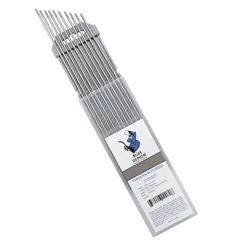 Image of Blue Demon TIG Welding Tungsten Electrodes, 2% Ceriated, GRAY, EWCe-2, 1 /8 in x 7 in 10 pc pack, (TE2C-18-10T) | EWCe-2, 1 /8 in x 7 in 10 pc pack, (TE2C-18-10T)