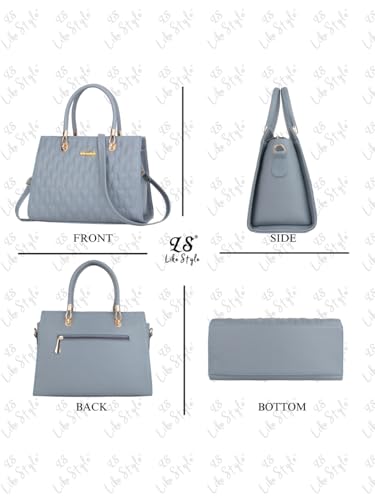 Image of LIKE STYLE Quilted PU Rexine Handbag with Detachable Sling Strap