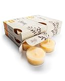 Pumpkin Souffle Premium Tealight Candles Bulk Pack - Highly Scented with Essential & Natural Oils - 24 Beige Tea Lights - Beautiful Candlelight - Made in the USA - Bakery & Food Collection