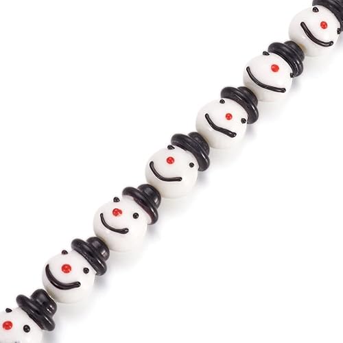 Vista 97 de Cheriswelry 46 cuentas de Navidad para árbol de Navidad, muñeco de nieve, guantes de hombre de jengibre, medias de cuentas surtidas, manualidades