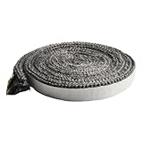 Pelletofen-Heizungsdichtung mit Ofentürdichtung, flaches Seil, Fiberglasmaterial, 200 cm Länge, leicht, flexibel mit geringer Wärmeleitfähigkeit für Ofen und Ofen (6 mm x 15 mm x 2 m)