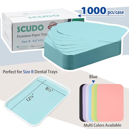Vastmed VMPPT1KB-B 1000Pcs Dental Grade Scudo Premium Paper Tray Covers Size B thumb #6