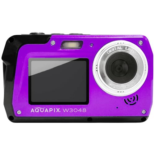 Easypix Aquapix W3048-V Edge Violet Appareil Photo numérique 48 Mill. Pixel Violet caméra Submersible, écran Frontal