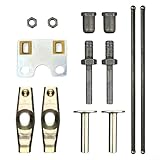 Advokingtap 13-teiliges Ventil-Wippenarm-Set für Honda für GX340 für GX390 Motoren, Metall-Schubstangen-Führungsheber-Kit mit Drehmuttern Schrauben für Rasenmäher Motorreparatur