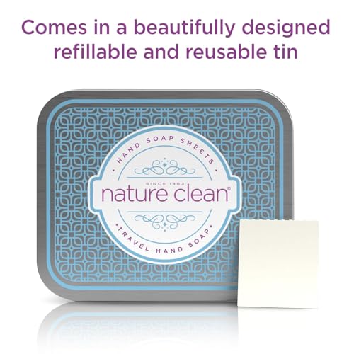 Image of Nature Clean Travel Soap Sheets Non-Toxic Hypoallergenic 80 Units x 6 Pack | Non-Toxic, Hypoallergenic, Biodegradable Paper, Dissolvable Portable, Camping Essentials Refill