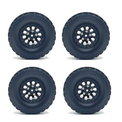 RC�J�[�̃^�C���ƃz�C�[�� Compatible With WPL C14 C24 B14 B24 B36 For MN D90 For MN99S RC�J�[�p�[�c ���^���r�[�h���b�N�z�C�[���n�u�z�C�[��������71mm�S���^�C��(Black)