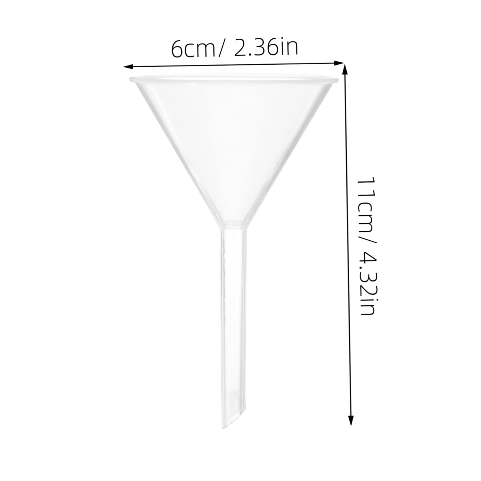 CIYODO 5pcs Useful Funnels Miniature Funnels Funnel Long Neck Buchner Funnel Protein Funnel Flask Filter Funnel Laboratory Funnels Home Kitchen Funnels Liquid Funnel Long Stem Funnel