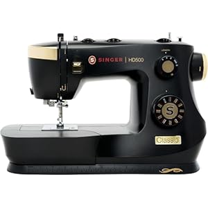 SINGER Heavy Duty 500 Classic Sewing Machine with Accessory Kit | Strong Motor with Enhanced Piercing Power, 23 Built-In Stitches, Full Metal frame, 1-step Buttonhole & LED Light