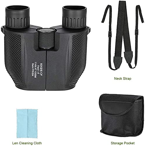 Binoculares compactos con aumento 10x y lente 25 mm miniatura 6