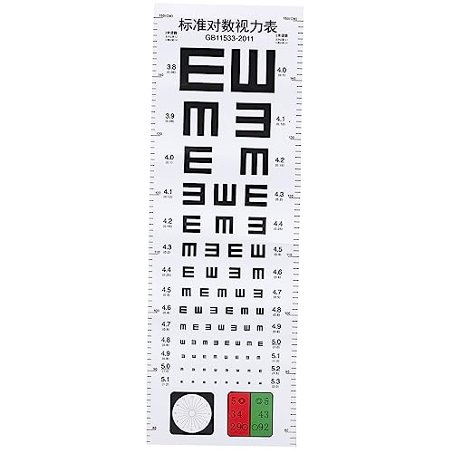 MUCKLILY Standard Visual Eye Test Chart Low Charts for Glasses Home Clinic Hospital Boys and Training