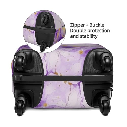 Marbles Purple Luggage Covers For Suitcase, Suitcase Cover Protector Anti-Scratch Travel Suitcase Cover Fit 18-32 Inch Luggage4